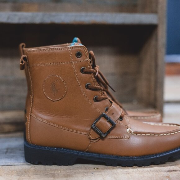 🥾 Polo Ralph Lauren Leather Ranger Hi II Boots 🥾 - Picture 4 of 9